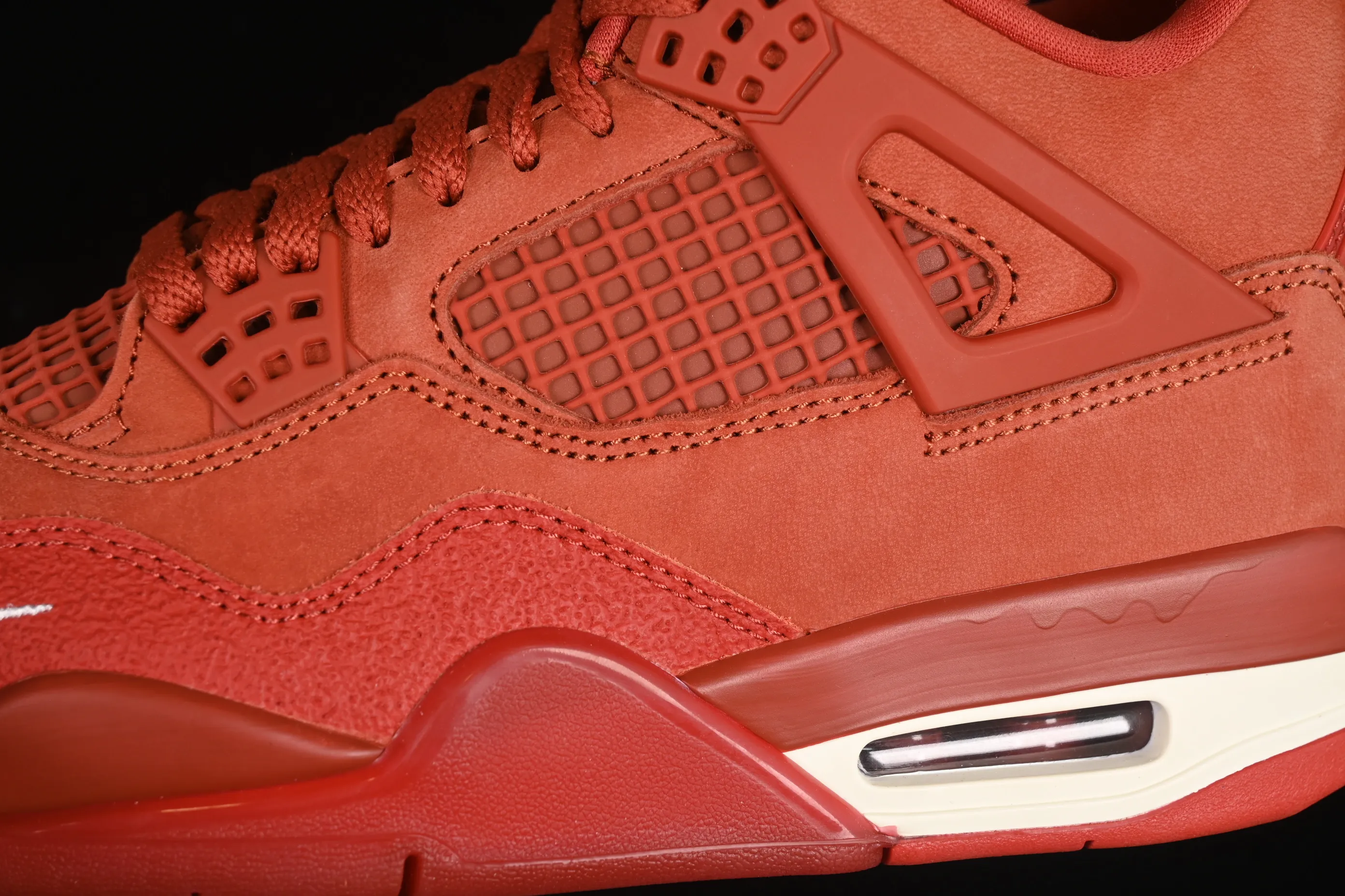 All categories Air Jordan Jordan series basketball shoes Air Jordan 4 GX foreign trade version Nigel Sylvester x Air Jordan 4 OG "Brick By Brick" AJ4 Joe 4 Orange Brown Suede DR5415-100